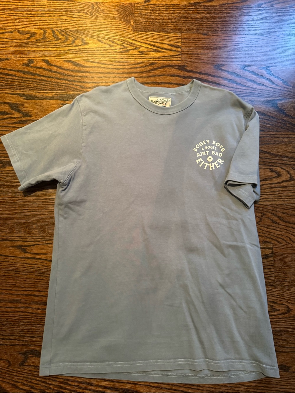 Bogey Boys Short Sleeve Crewneck T-Shirt in Dusty Blue